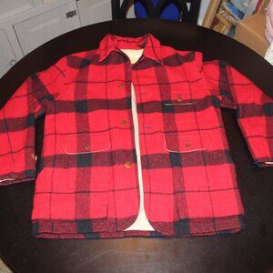 Polo Ralph Lauren Sportsman Vintage Red Plaid Hunting Winter jacket Med Wool Men